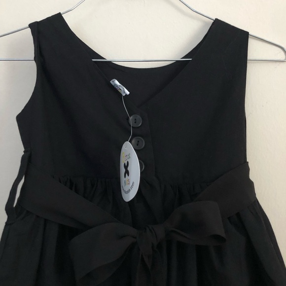 2pc Beautiful NWT Binx Girls Designer Black Party Dress Painted Houses SIZE 6 - Picture 8 of 12